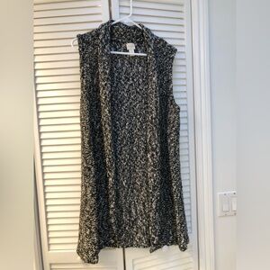 Chico's Black and White Knit Vest